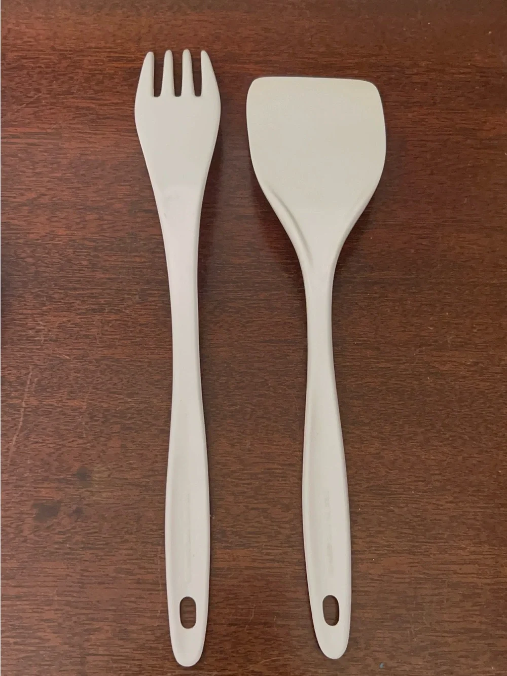 Melamine Ware White Spatula Turner Flipper Fork Utensils Set